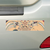 鮮やかなアフリカの万花鏡: もも色の喜び バンパーステッカー (車上)