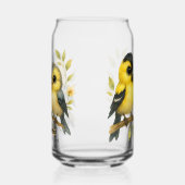 鮮やかなアメリカのゴールドフィンチガラス ガラス缶 (左)