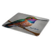 鮮やかなアレンのハチドリの絵 カッティングボード (角)