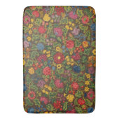 鮮やかなアンティーク植物園パターン バスマット (正面縦)