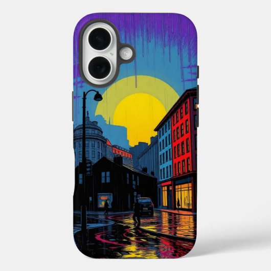 鮮やかなアーバンサイクリスト ポップアート フォンケース Case-Mate iPhoneケース (裏面)
