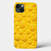 鮮やかなイエロースパイラルiPhoneケース クールな見た目 Case-Mate iPhoneケース (裏面)