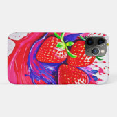 鮮やかなイチゴのスプラッシュ Case-Mate iPhoneケース (裏面(横))