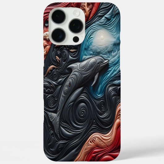 鮮やかなイルカの優雅さ Case-Mate iPhoneケース (裏面)