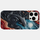 鮮やかなイルカの優雅さ Case-Mate iPhoneケース (裏面 (横))