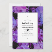 鮮やかなインクの飛び散りバチェロレッテ 招待状 (正面)