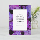 鮮やかなインクの飛び散りバチェロレッテ 招待状 (スタンド正面)