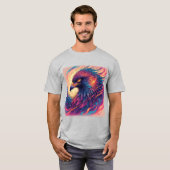 鮮やかなイーグルアート Tシャツ (正面フル)