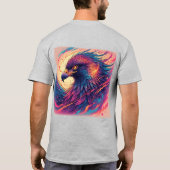 鮮やかなイーグルアート Tシャツ (裏面)