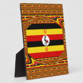 鮮やかなウガンダ国旗に着想を得たアート フォトプラーク (側面)