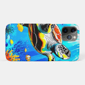 鮮やかなウミガメの夢の世界 Case-Mate iPhoneケース (裏面(横))