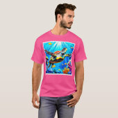 鮮やかなウミガメの夢の世界 Tシャツ (正面フル)
