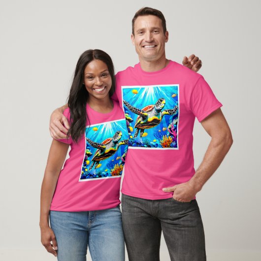 鮮やかなウミガメの夢の世界 Tシャツ (ユニセックス)