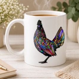 鮮やかなエクレクティックで美しい芸術的な雄鶏のギフト コーヒーマグカップ