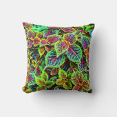 鮮やかなエレガンス葉のパターン クッション (正面)