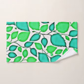 鮮やかなエレガンス葉のパターン バスタオルセット (ハンドタオル)