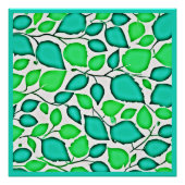 鮮やかなエレガンス葉のパターン ポスター (正面)