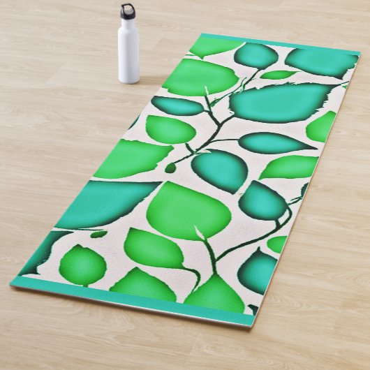 鮮やかなエレガンス葉のパターン ヨガマット (インサイチュ)