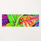 鮮やかなエレガンス葉のパターン ヨガマット (正面(横))