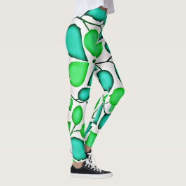 鮮やかなエレガンス葉のパターン レギンス