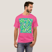 鮮やかなエレガンス葉のパターン Tシャツ (正面フル)