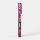 鮮やかなエレガントピンク色のあじさい花 iPhoneケース (右側面)