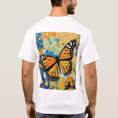 鮮やかなオオカバマダラの芸術作品 Tシャツ (裏面)