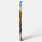 鮮やかなオオカミの夕焼け Samsungケース Samsung Galaxyケース (左側面)