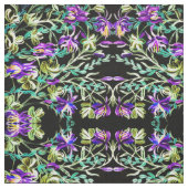 鮮やかなオダマキ（植物）生地 ファブリック (見本)