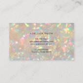 鮮やかなオパール石写真名刺 名刺 (裏面)