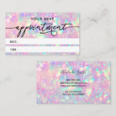 鮮やかなオパール質感アポイントメントカード 名刺 (正面/裏面)