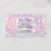 鮮やかなオパール質感アポイントメントカード 名刺 (裏面)