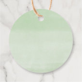 鮮やかなオレンジとピンクの芍薬 ベビーシャワーのお favors タグ (裏面)