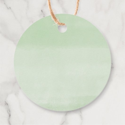 鮮やかなオレンジとピンクの芍薬 ベビーシャワーのお favors タグ (裏面)