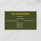 鮮やかなオレンジとブラウンの抽象芸術名刺 名刺 (裏面)