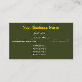 鮮やかなオレンジとブラウンの抽象芸術名刺 名刺 (裏面)