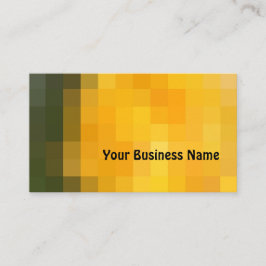 鮮やかなオレンジとブラウンの抽象芸術名刺 名刺