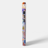 鮮やかなオレンジとブルーの抽象的な花柄iPhoneケース Case-Mate iPhoneケース (裏面 / 左)