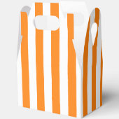 鮮やかなオレンジと白のストライプ ハロウィン フェイバーボックス (見開き)