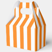 鮮やかなオレンジと白のストライプ ハロウィン フェイバーボックス (裏面)