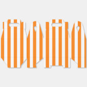 鮮やかなオレンジと白のストライプ ハロウィン フェイバーボックス (見開き)