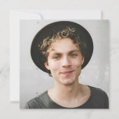 鮮やかなオレンジのシンプルカラフル卒業パーティー 招待状 (裏面)