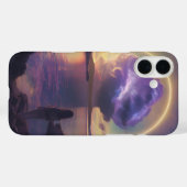 「鮮やかなオレンジ色で息をのむような超現実的な風景 Case-Mate iPhoneケース (裏面 (横))