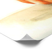 鮮やかなオレンジ色のカボチャ ポスター (角)