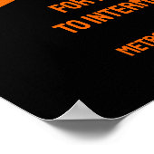 鮮やかなオレンジ色の個人的なトレーナーの写真 ポスター (角)