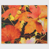 鮮やかなオレンジ色の紅葉 ラッピングペーパー (フラット)