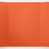 鮮やかなオレンジ色の背景 | 大胆で温かいデザイン 三つ折り招待状 (内部中)