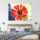 鮮やかなオレンジ色の花の開花 キャンバスプリント (インサイチュ (寝室))