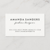 鮮やかなオレンジ色の赤 | ドットパターン | モノグラム 名刺 (裏面)