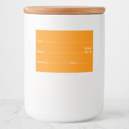 鮮やかなオレンジ色の食品ラベル（ホーム＆キッチン） フードラベル